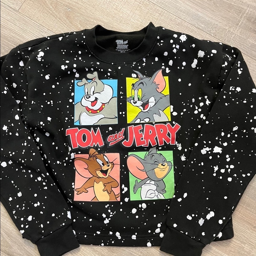 Tom and Jerry Graphic Sweatshirt Juniors